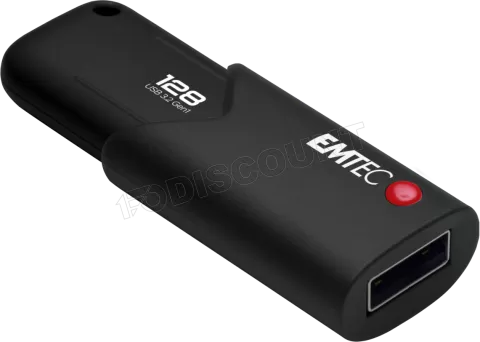 Photo de Clé USB 3.2 Emtec B120 Click Secure - 128Go (Noir)