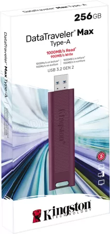 Photo de Clé USB 3.2 Kingston DataTraveler Max - 256Go (Violet)