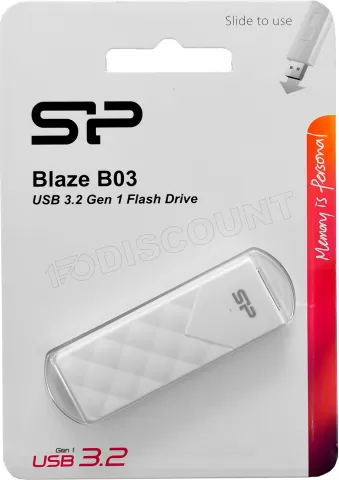 Photo de Clé USB 3.2 Silicon Power Blaze B03 - 128Go (Blanc)