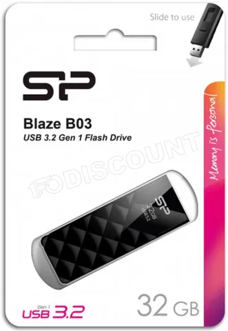 Photo de Clé USB 3.2 Silicon Power Blaze B03 - 32Go (Noir)