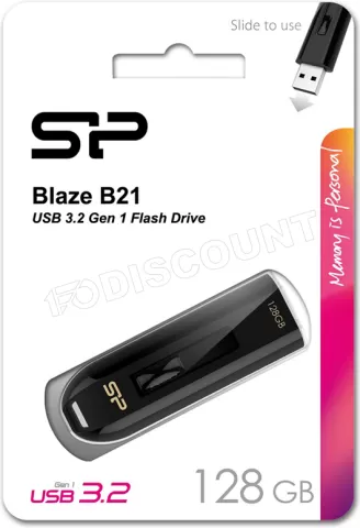 Photo de Clé USB 3.2 Silicon Power Blaze B21 - 128Go (Noir)