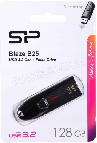 Photo de Clé USB 3.2 Silicon Power Blaze B25 - 128Go (Noir)