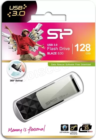 Photo de Clé USB 3.2 Silicon Power Blaze B30 - 128Go (Noir)