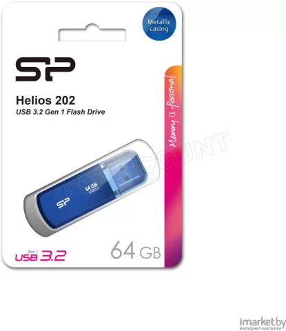 Photo de Clé USB 3.2 Silicon Power Helios 202 - 64Go (Bleu)