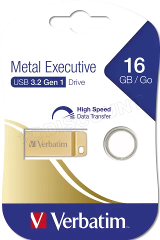 Photo de Clé USB 3.2 Verbatim Executive Métal - 16Go (Or)