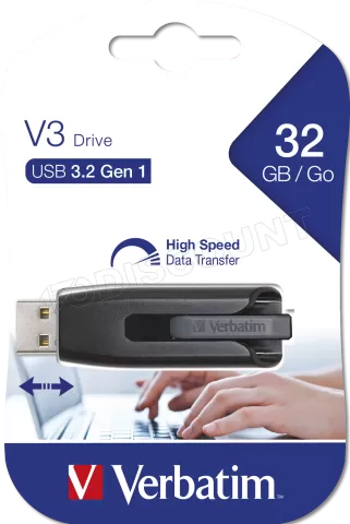 Photo de Clé USB 3.2 Verbatim Store'N'Go - 32Go (Noir)