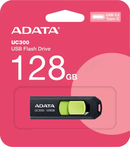 Photo de Clé USB-C 3.2 Adata UC300 - 128Go (Noir)