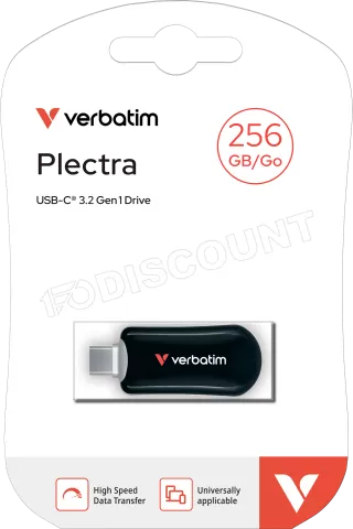 Photo de Clé USB-C 3.2 Verbatim Plectra - 256Go (Noir)