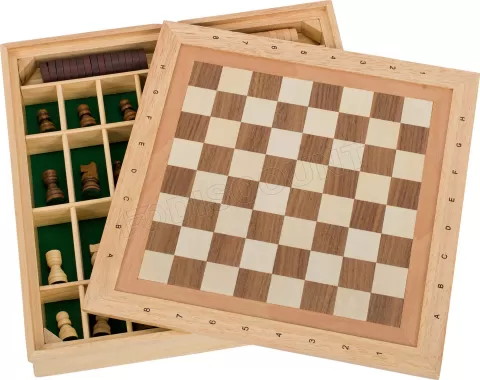 Photo de Coffret de jeux Goki Échecs & Dames en bois