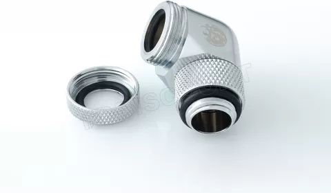 Photo de Connecteur à 90° pour Tube Watercooling Bitspower G1/4" 12mm AD (Argent)