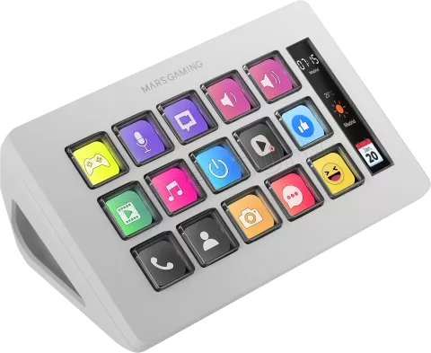 Photo de Console de streaming Mars Gaming Stream Deck Slim MSD-One (Blanc)