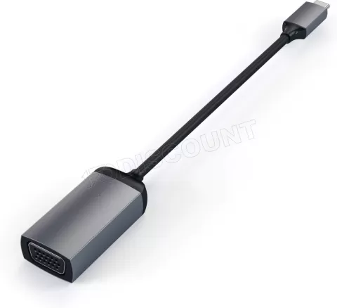 Photo de Convertisseur Satechi USB C mâle vers VGA mâle (D-sub DE-15) (Gris)