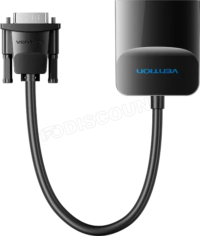 Photo de Convertisseur Vention VGA vers HDMI + Jack 3.5mm 0.15m (Noir)