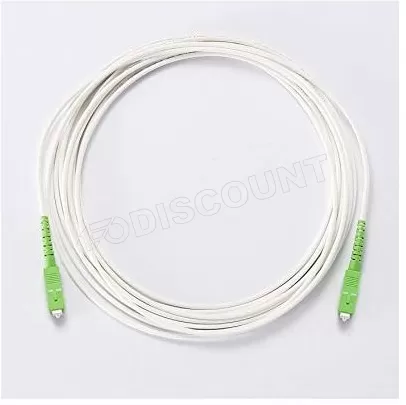 Photo de Cordon fibre D2 Diffusion pour Box (SFR, Orange, Bouygues) jarretière optique 5m (Blanc)