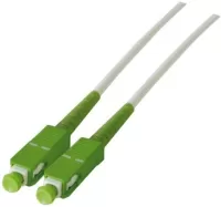 Photo de Cordon fibre pour box (SFR, Orange, Bouygues) - jarretière optique Simplex OS2 SC-APC - SC-APC 2m (Blanc)