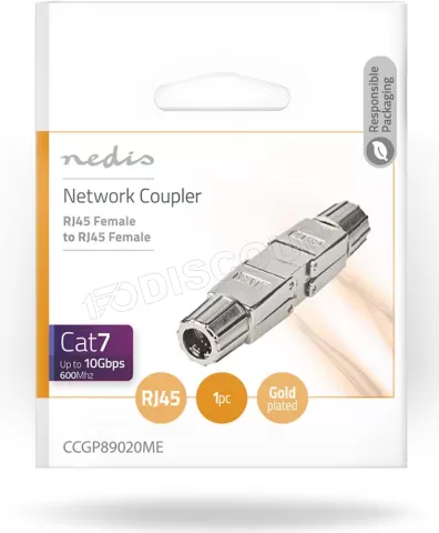 Photo de Coupleur Nedis RJ45 F/F Cat. 7 blindé