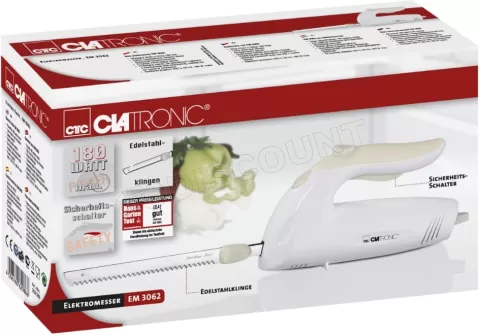 Photo de Couteau électrique Clatronic EM 3062 150W (Blanc)