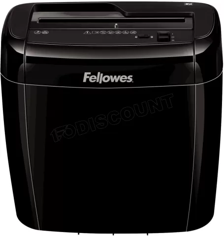 Photo de Destructeurs de documents Fellowes 36C avec panier (Noir)