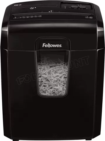 Photo de Destructeurs de documents Fellowes Powershred 8Cd Cross-Cutavec panier (Noir)