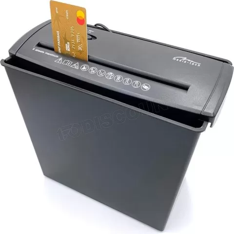 Photo de Destructeurs de documents Media-Tech MT215 v3.0 avec panier (Noir)