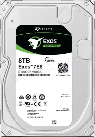 Photo de Disque Dur 3,5" Seagate Exos 7E8 8To  - S-ATA