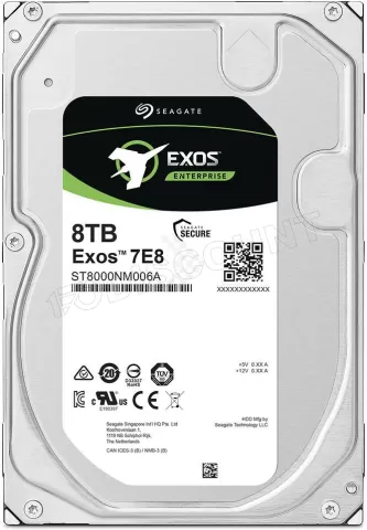 Photo de Disque Dur 3,5" Seagate Exos 7E8 8To  - SAS