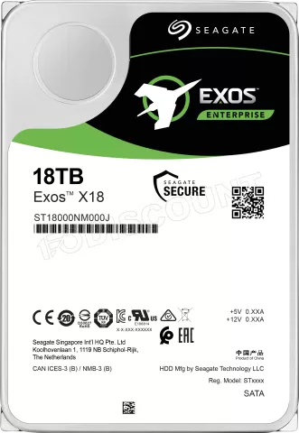 Photo de Disque Dur 3,5" Seagate Exos X18 18To  - S-ATA