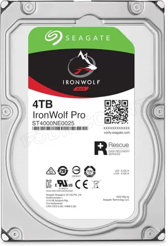 Photo de Disque Dur 3,5" Seagate IronWolf Pro 4To  - S-ATA