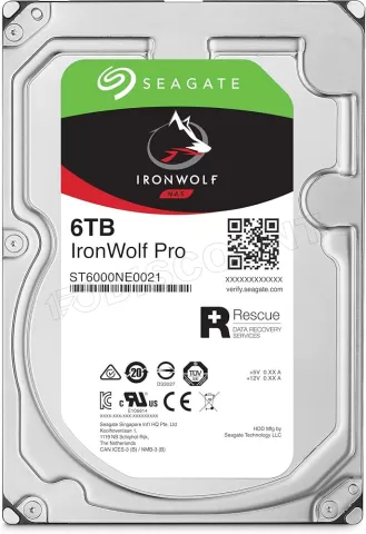 Photo de Disque Dur 3,5" Seagate IronWolf Pro 6To  - S-ATA