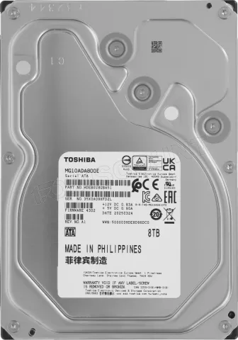 Photo de Disque Dur 3,5" Toshiba Enterprise Capacity MG-10D 8To - S-ATA