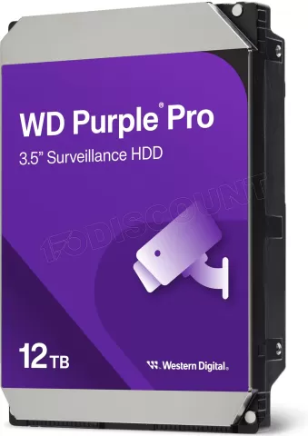 Photo de Disque Dur 3,5" Western Digital Purple Pro 12To 512Mo - S-ATA