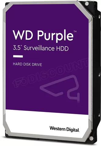 Photo de Disque Dur 3,5" Western Digital Purple Surveillance 8To  - S-ATA 128Mo