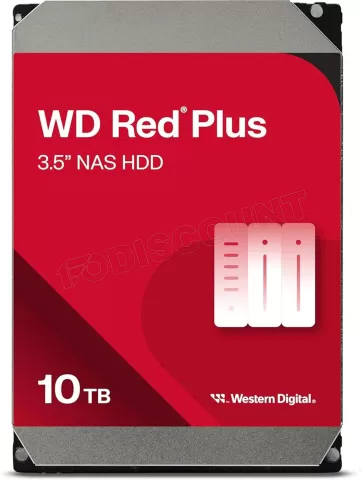 Photo de Disque Dur 3,5" Western Digital Red Plus NAS 10To 512Mo - S-ATA 3,5"