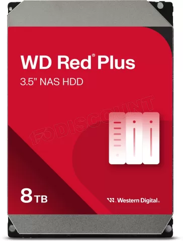 Photo de Disque Dur 3,5" Western Digital Red Plus NAS 8To 256Mo - S-ATA 3,5"