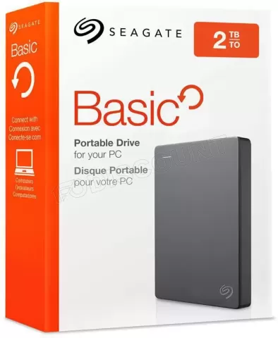 Photo de Disque Dur externe Seagate Basic - 2To  (Gris)