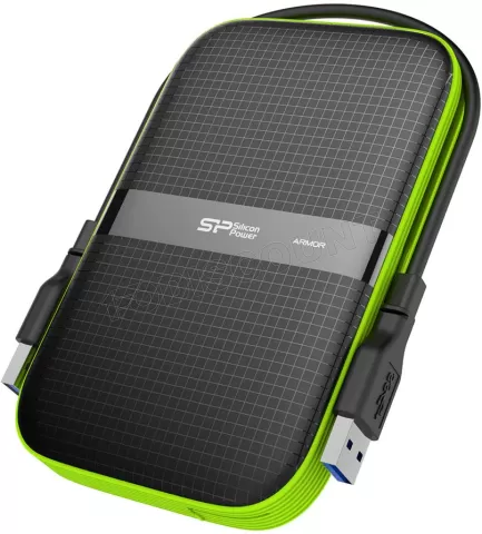 Photo de Disque dur externe Silicon Power Armor A60 - 2To (Noir/Vert)