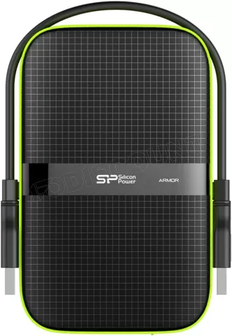 Photo de Disque dur externe Silicon Power Armor A60 - 2To (Noir/Vert)