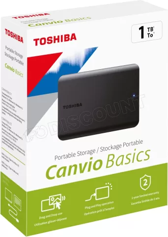 Photo de Disque Dur externe Toshiba Canvio Basics 2022 - 1To  (Noir)