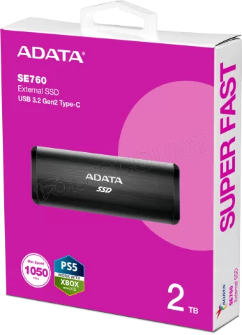 Photo de Disque SSD externe Adata SE760 - 2To  (Noir)