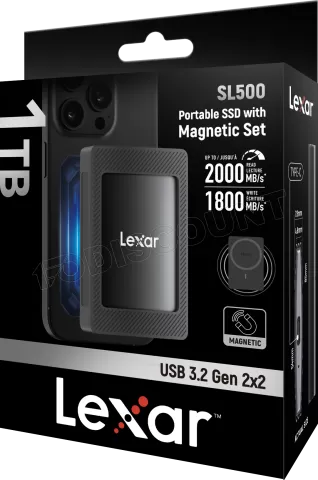 Photo de Disque SSD externe Lexar SL500M - 1To (Noir)