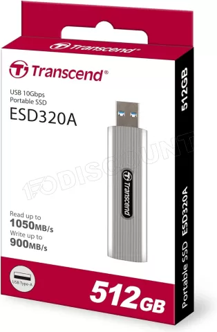 Photo de Disque SSD externe Transcend ESD320A - 512Go (Argent)