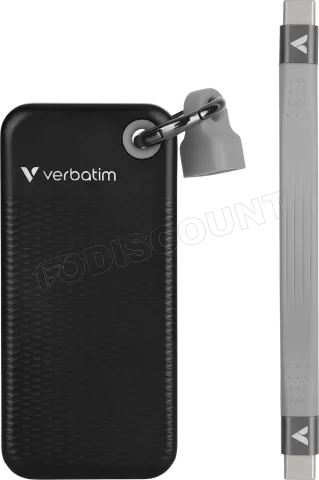 Photo de Disque SSD externe Verbatim Pocket - 256Go (Noir/Gris)