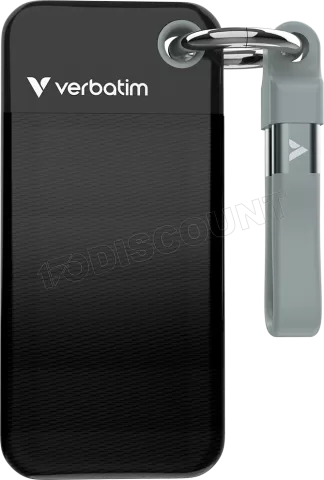 Photo de Disque SSD externe Verbatim Pocket - 256Go (Noir/Gris)