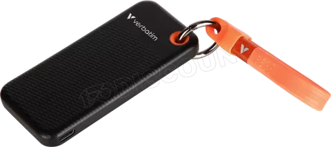 Photo de Disque SSD externe Verbatim Pocket - 2To (Noir/Orange)