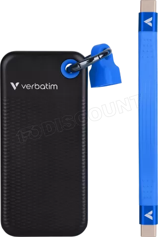 Photo de Disque SSD externe Verbatim Pocket - 512Go (Noir/Bleu)