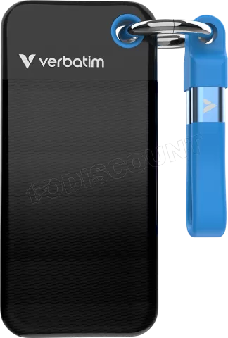 Photo de Disque SSD externe Verbatim Pocket - 512Go (Noir/Bleu)