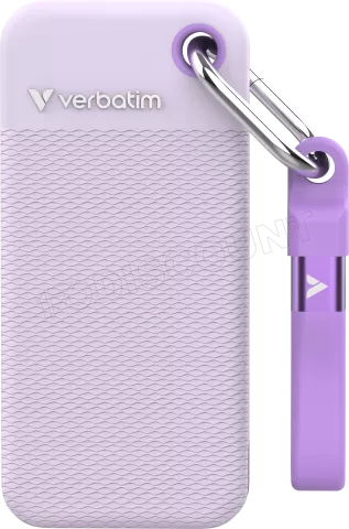 Photo de Disque SSD externe Verbatim Pocket Couleur - 1To (Blanc/Violet)