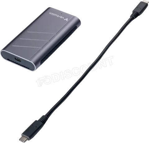 Photo de Disque SSD externe Verbatim TurboMetal - 1To (Gris)