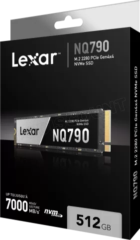 Photo de Disque SSD Lexar NQ790 512Go - NVMe M.2 Type 2280
