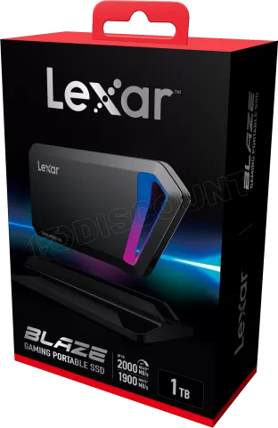 Photo de Disque SSD NVMe externe Lexar SL660 Blaze Gaming RGB - 1To  (Noir)